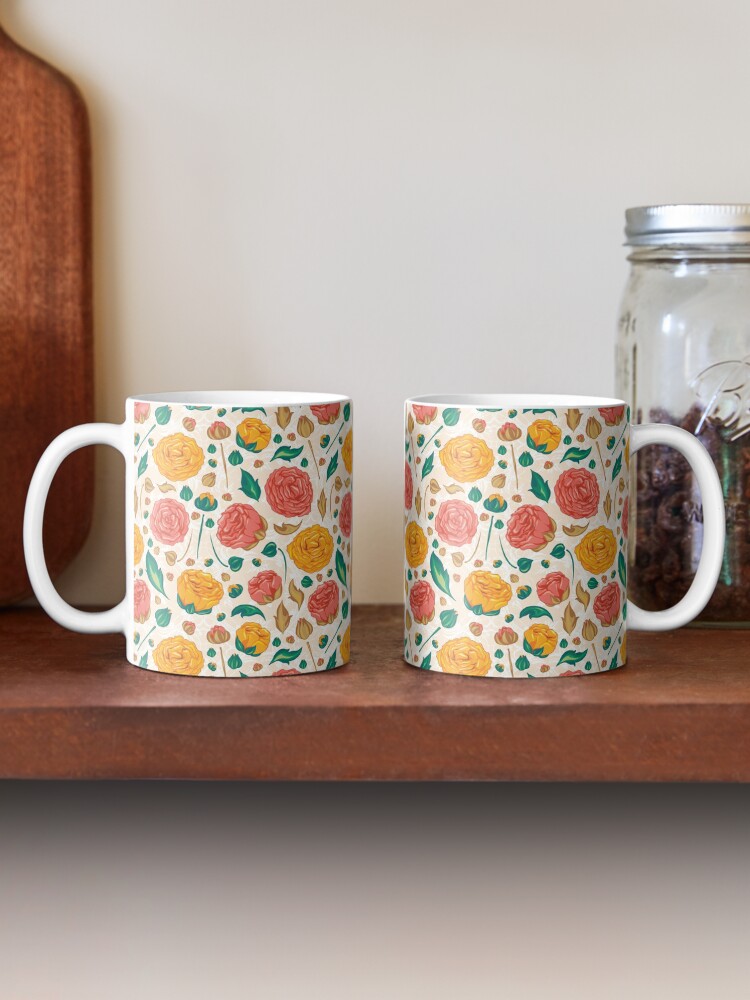 Thumbnail 2 of 6, Coffee Mug, Floral pattern on designed and sold by starchim01.