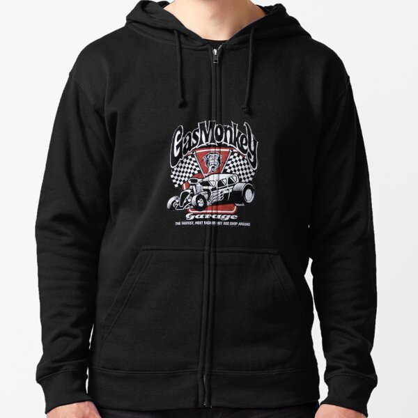 gas monkey garage zip up hoodie