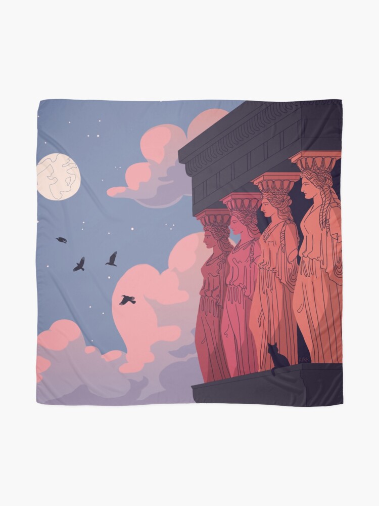 Alternate view of Caryatids at Dusk Scarf