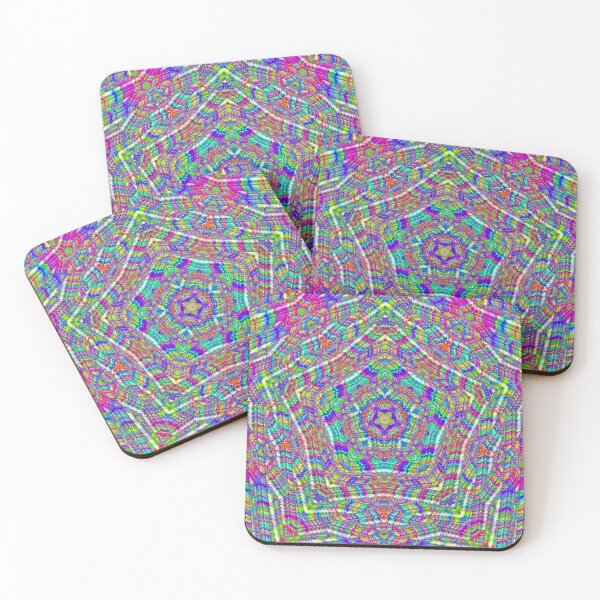 Item preview, Rainbow Psychedelic Abstract Mandala Pattern designed and sold by RiaBubble.