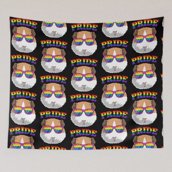Item preview, Gay Pride Guinea Pig with LGBT Rainbow Sunglasses designed and sold by fatamyfan1.