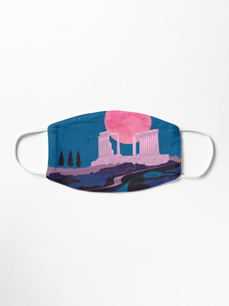 Alternate view of Temple of Poseidon at Sounion Mask