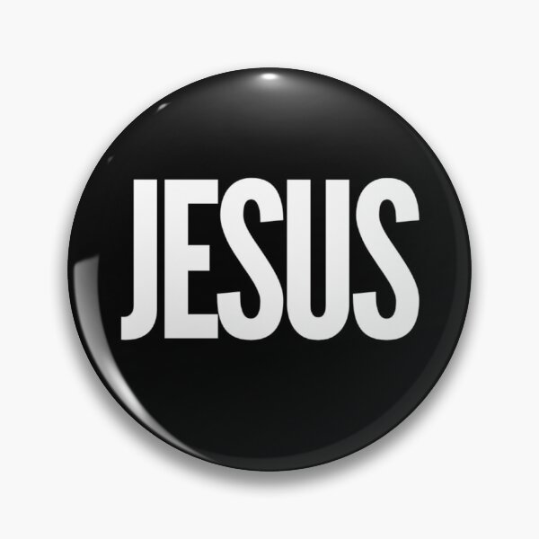 Vista previa del artículo con la obra «Jesús en letras blancas, audaces y grandes», diseñado y vendido por bugtalk.