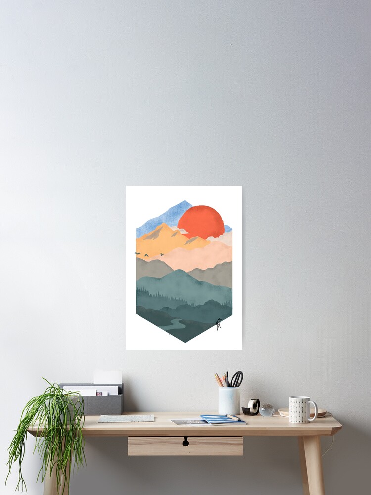 Thumbnail 2 of 3, Poster, Abstract Landscape designed and sold by Giu-96.