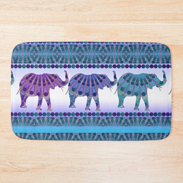 Item preview, Purple Bohemian Mandela Elephants designed and sold by WatersEdgeGal.