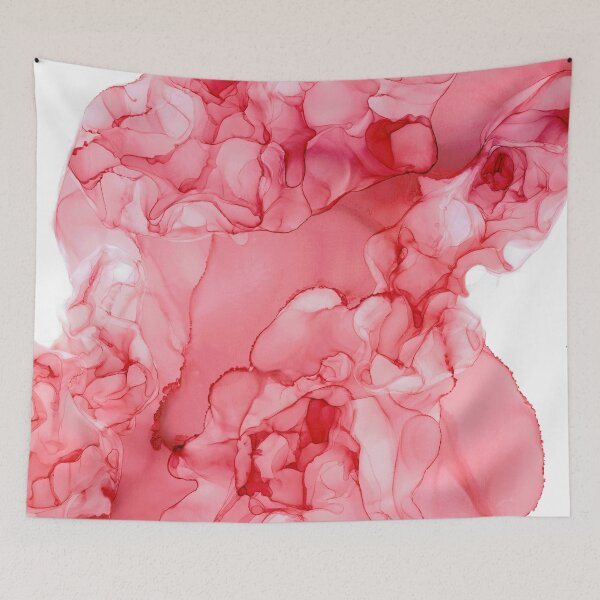 Item preview, Romantic Red Rose Abstract: Original Alcohol Ink Painting by Herzart designed and sold by herzart.