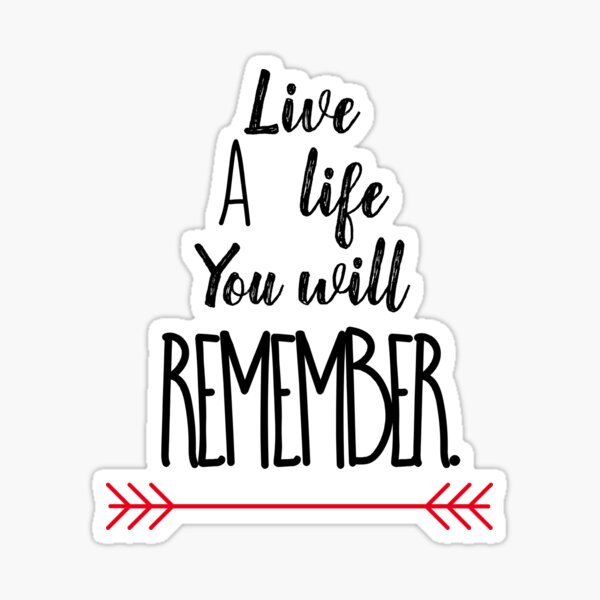 live ストア a life you will remember ステッカー