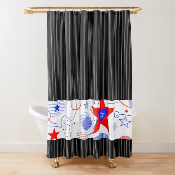 In RWB Style Shower Curtain