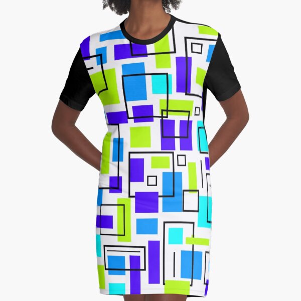 All Squared Away Graphic T-Shirt Dress