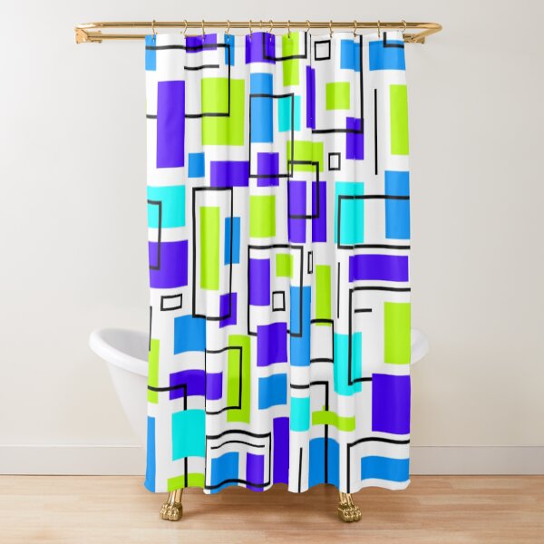 All Squared Away Shower Curtain