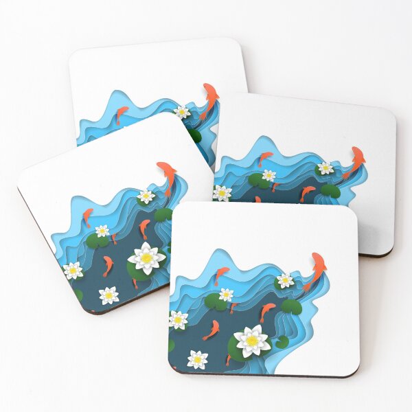 Item preview, Lotus Floating With Fish designed and sold by noirty.