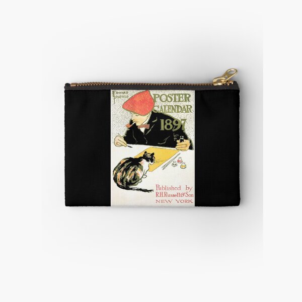 Item preview, Edward Penfield 1897 calendar with artist and cat designed and sold by aapshop.