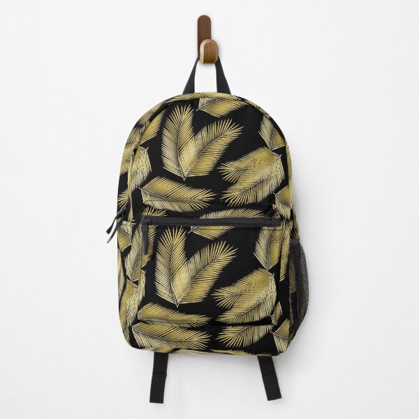 Item preview, Tropical Gold Palm Leaves on Black designed and sold by tanyadraws.