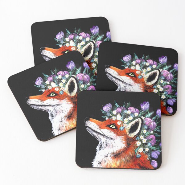 Item preview, Vixen with a crown of flowers designed and sold by thelowerdreams.