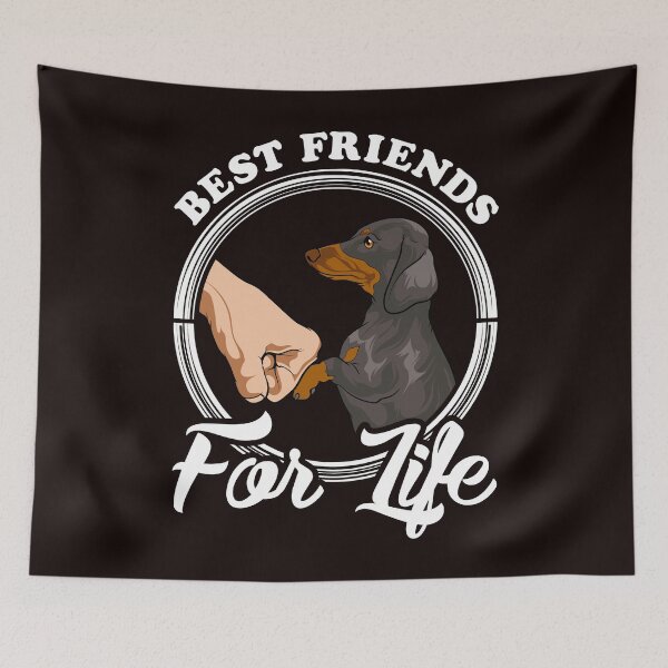 Artikelvorschau, Dackelliebhaber-Design „Beste Freunde fürs Leben“ entworfen und verkauft von adsman68.