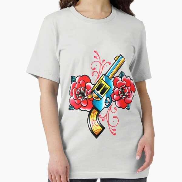 Gun and Roses Tattoo Flash Essential T-Shirt