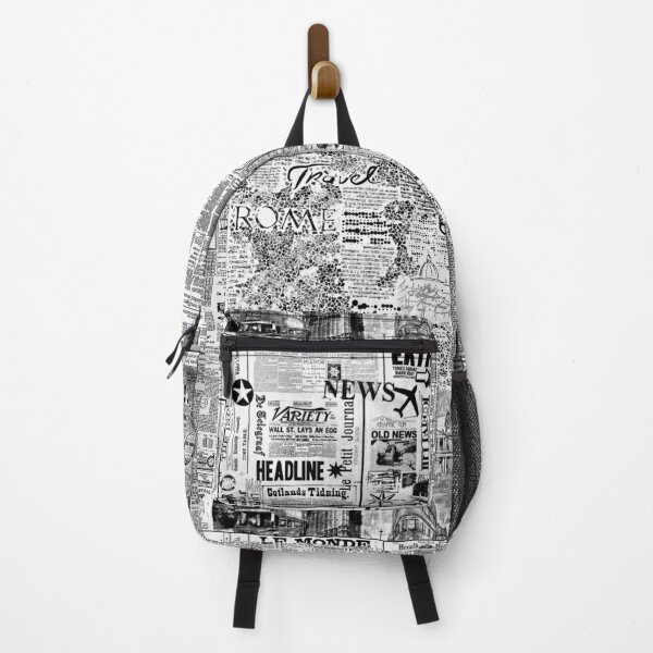 Newspaper And Journal Style Backpack