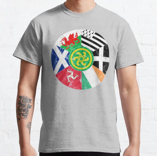 Celtic Nations Flags, Pan Celtic, Wales, Scotland, Ireland, Brittany, Cornwall, Isle of Man Classic T-Shirt