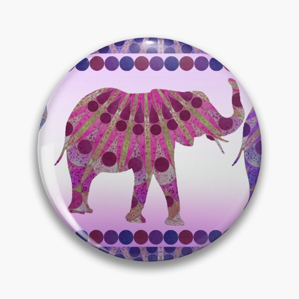 Item preview, Really Purple Bohemian Mandela Elephants designed and sold by WatersEdgeGal.