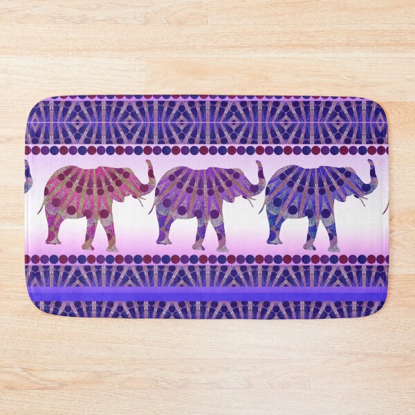 Item preview, Really Purple Bohemian Mandela Elephants designed and sold by WatersEdgeGal.