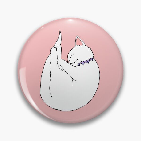 Item preview, white cat, little furry kitty drawing designed and sold by ventumpluviam.