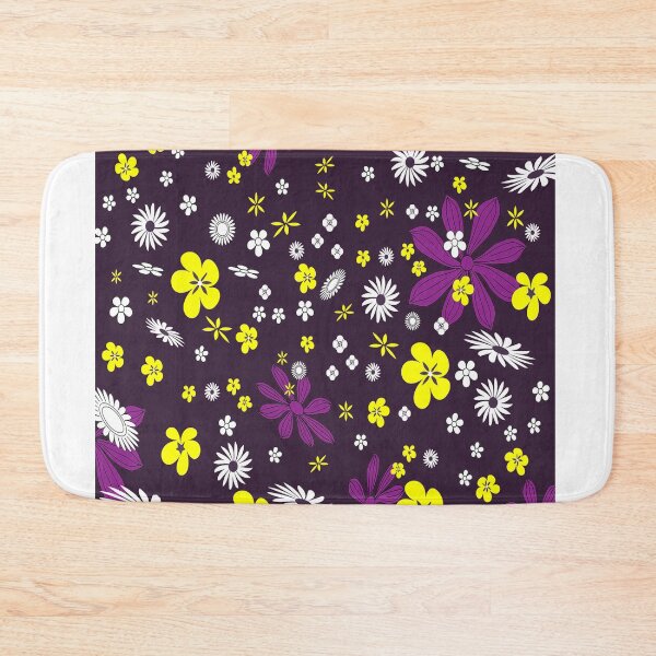 Item preview, purple and yellow Flower pattern designed and sold by Mirnamar.