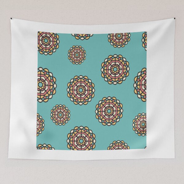 Item preview, Blue and green Flower pattern designed and sold by Mirnamar.