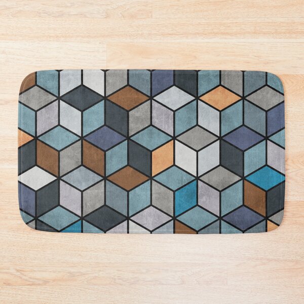 Item preview, Colorful Concrete Cubes - Blue, Grey, Brown designed and sold by Zoltan Ratko.