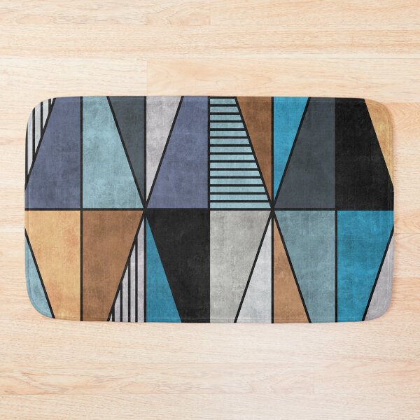 Item preview, Colorful Concrete Triangles - Blue, Grey, Brown designed and sold by Zoltan Ratko.