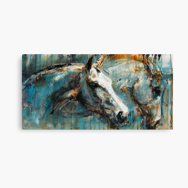 The noble horse and his alter ego Canvas Print