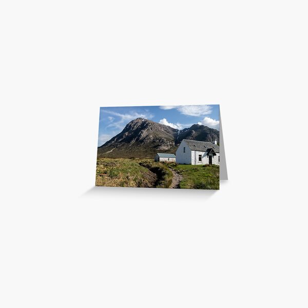 Landscape Buachaille Etive Mhor Lagangarbh Cottage Glencoe Lochaber Scotland Greeting Card