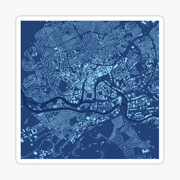 Cities: Bristol, midnight blue Sticker