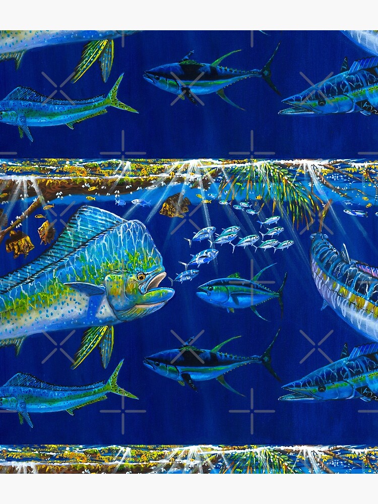 Imagen 3 de 3, Mochila con la obra El paraíso de los peces de caza, diseñada y vendida por Bluemarlin.