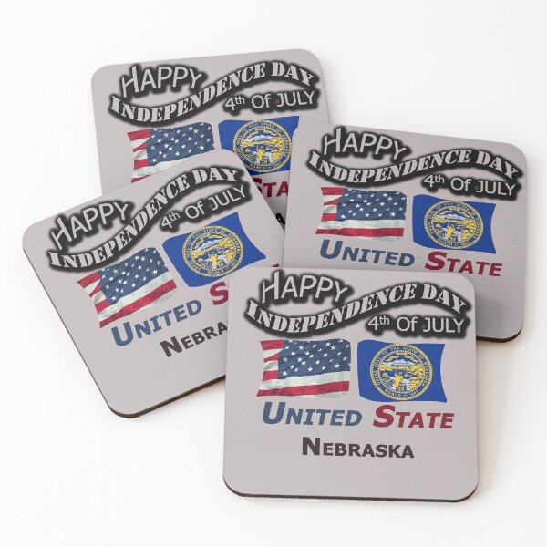 Item preview, Happy Independence Day Nebraska State, Happy 4th Of July Gift, Happy Independence Day USA, Design with Flags for each state in the United States. designed and sold by roji-world-shop.