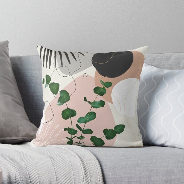 Eucalyptus Fan Palm Finesse #1 #tropical #decor #art Throw Pillow
