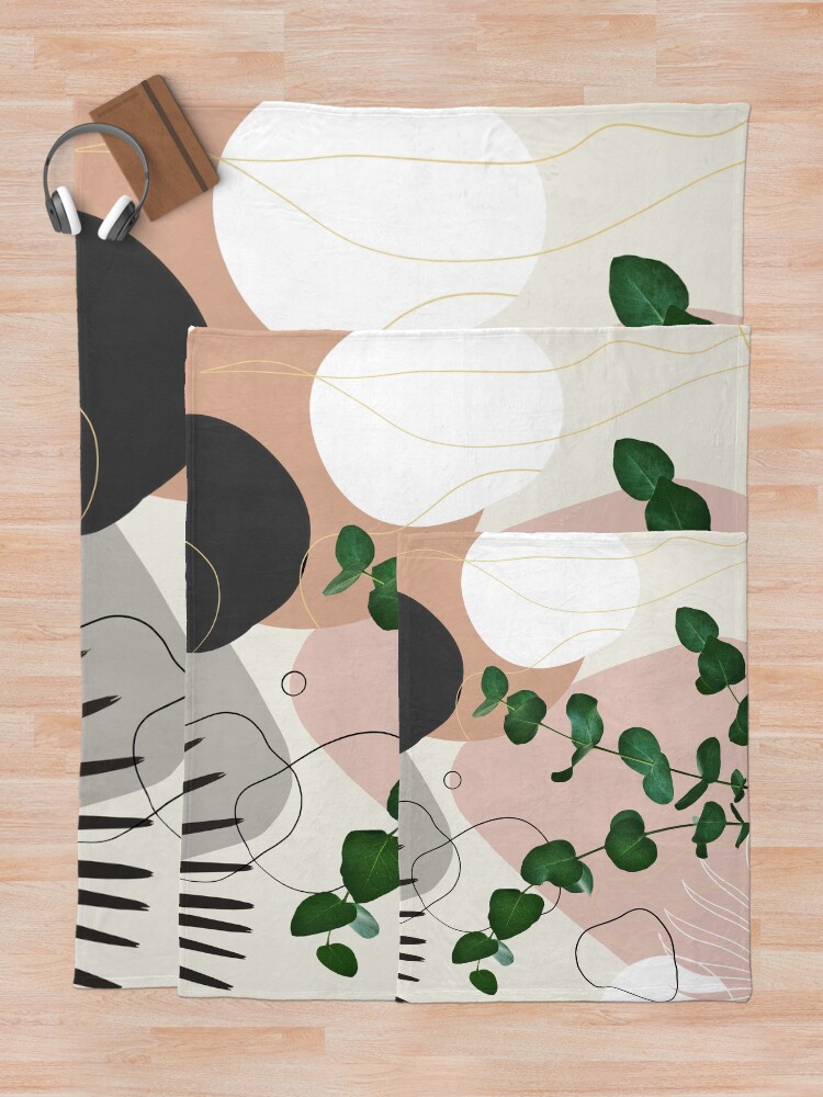 Alternate view of Eucalyptus Fan Palm Finesse #1 #tropical #decor #art Throw Blanket