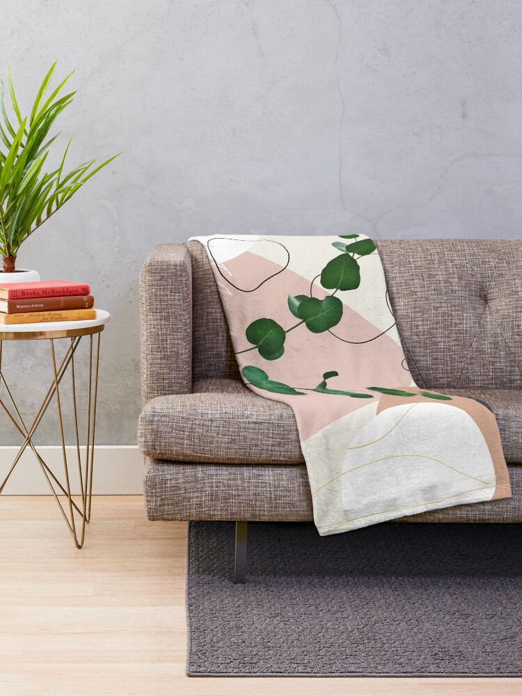 Alternate view of Eucalyptus Fan Palm Finesse #1 #tropical #decor #art Throw Blanket