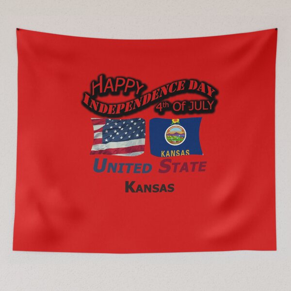 Item preview, Happy Independence Day Kansas State, Happy 4th Of July Gift, Happy Independence Day USA, Design with Flags for each state in the United States. designed and sold by roji-world-shop.