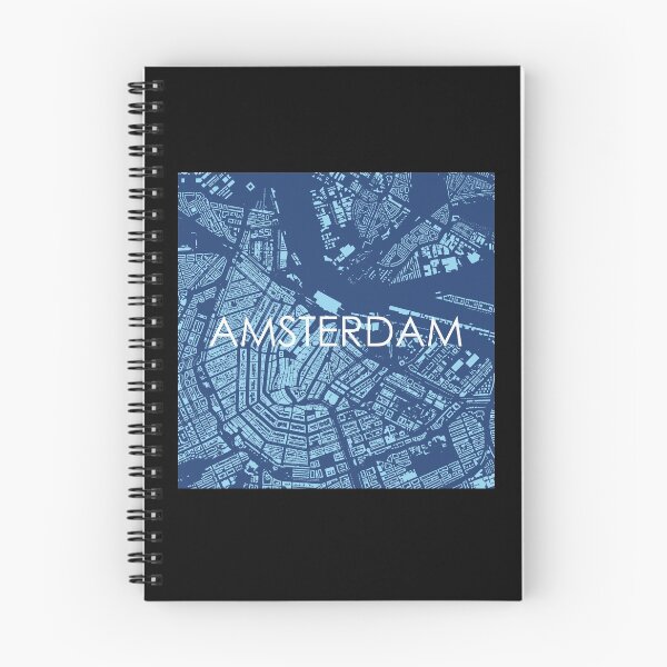 Item preview, Cities: Amsterdam (text), midnight blue designed and sold by helenmakesmaps.