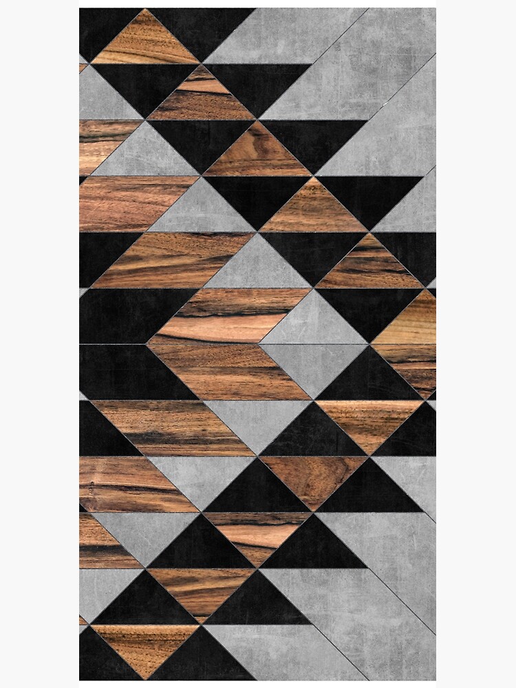 Urban Tribal Pattern No.10 - Aztec - Concrete and Wood by ZoltanRatko