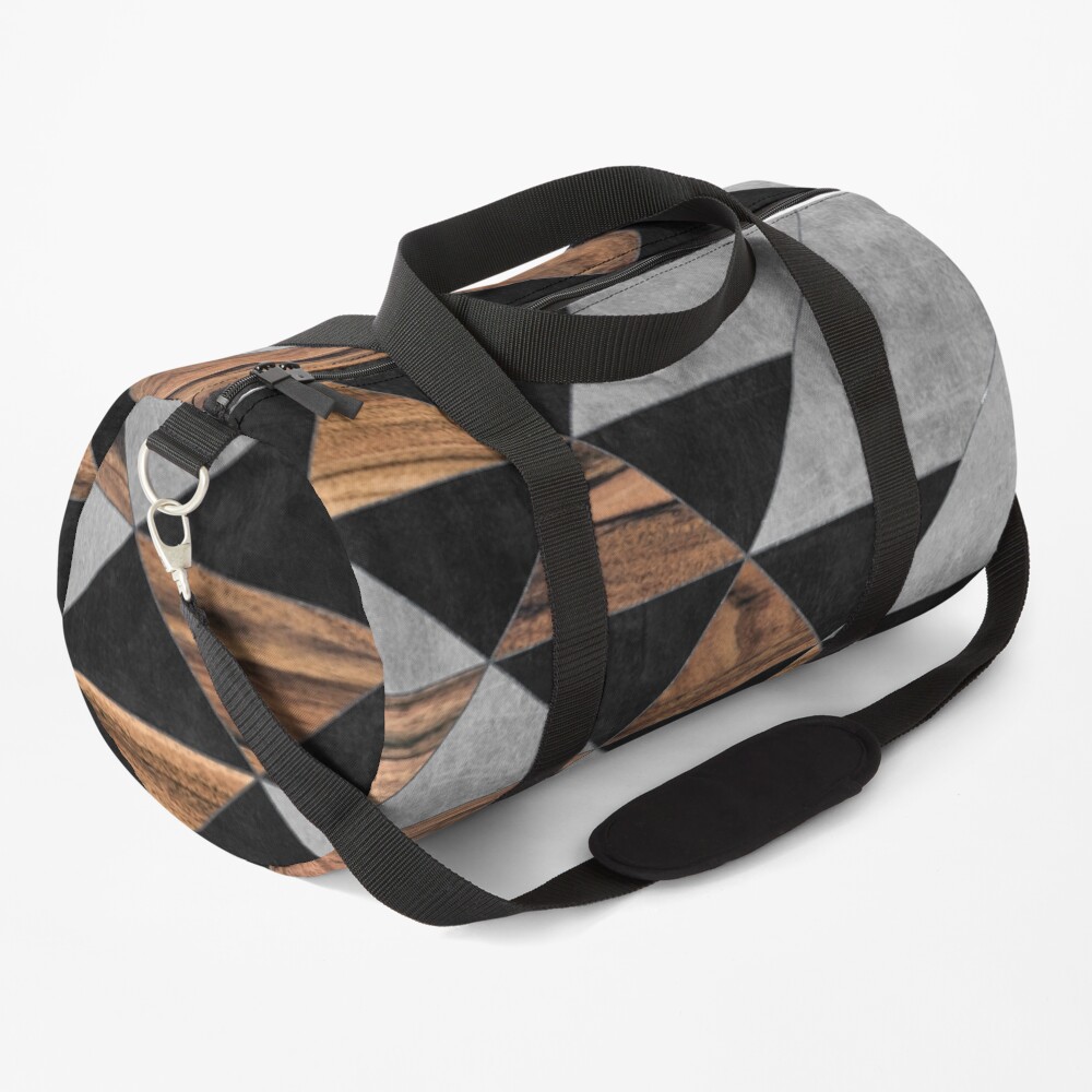 Urban Tribal Pattern No.10 - Aztec - Concrete and Wood Duffle Bag