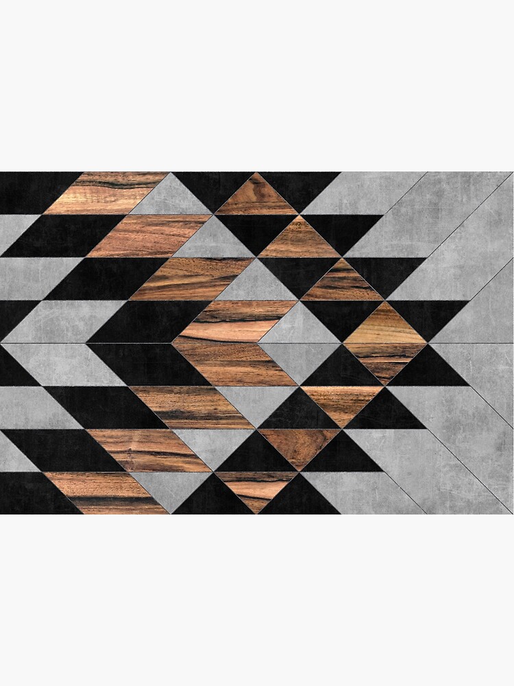 Urban Tribal Pattern No.10 - Aztec - Concrete and Wood by ZoltanRatko