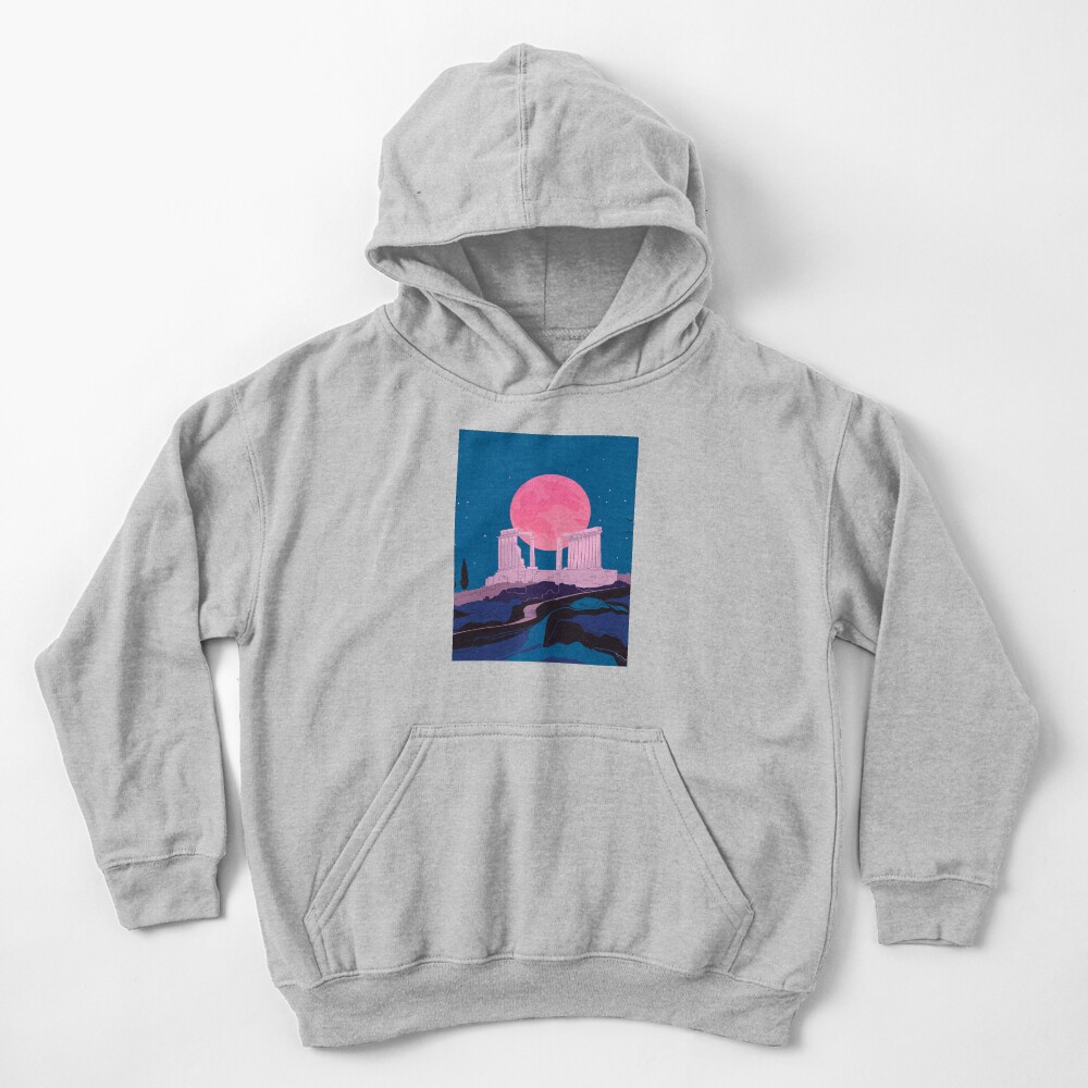 Temple of Poseidon at Sounion Kids Pullover Hoodie