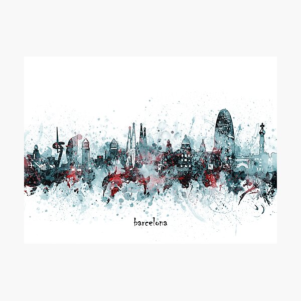 Item preview, barcelona skyline designed and sold by BekimART2.