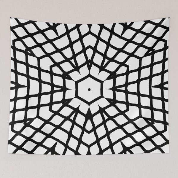 Item preview, Origami Blossom - Simple Abstract Mandala Pattern | Black and White designed and sold by Dator-Abstracts.