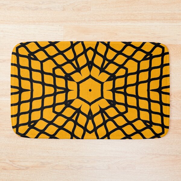 Item preview, Origami Honey Blossom - Simple Abstract Mandala Pattern | Black and Orange designed and sold by Dator-Abstracts.