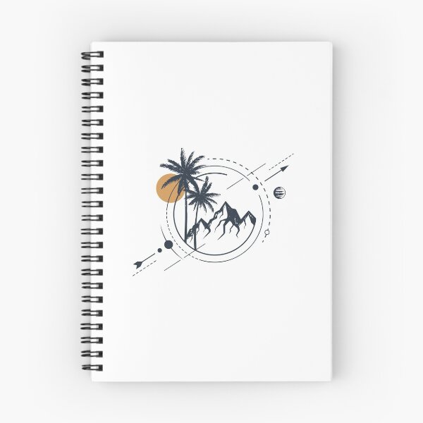 Artikelvorschau, Palmen und Berge. Reise. Geometrisch entworfen und verkauft von Sloth Astronaut.