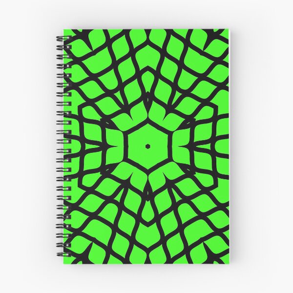 Item preview, Origami Blossom - Simple Abstract Mandala Pattern | Black and Neon Green designed and sold by Dator-Abstracts.
