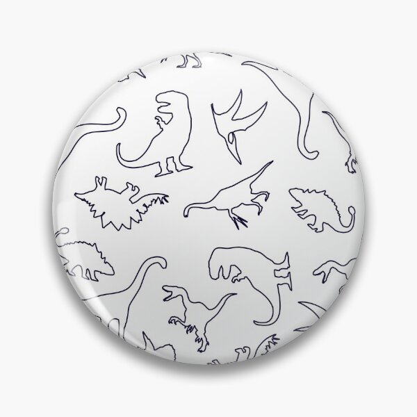 Item preview, Dinosaur Pattern Outline (Dark Outline) designed and sold by jezkemp.