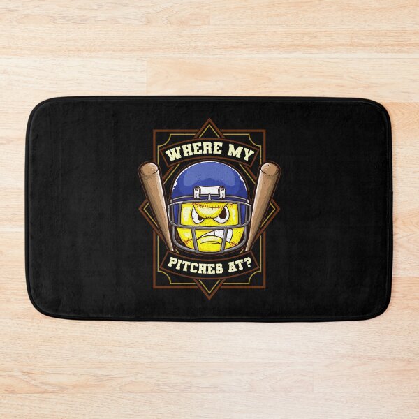Item preview, Baseball / Softball Pun: Where My Pitches At? for the Baseball or Softball Fan designed and sold by friendlyspoon.
